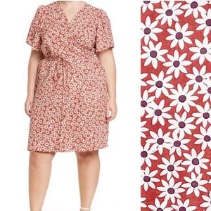 Madewell Red Floral Mini Dress